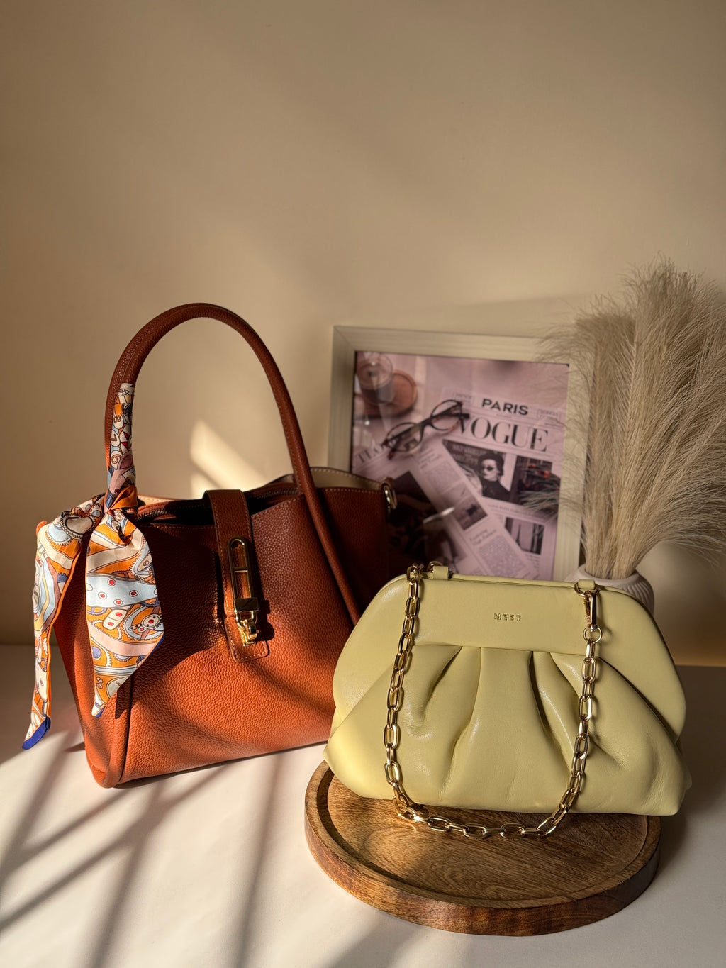 tan & yellow